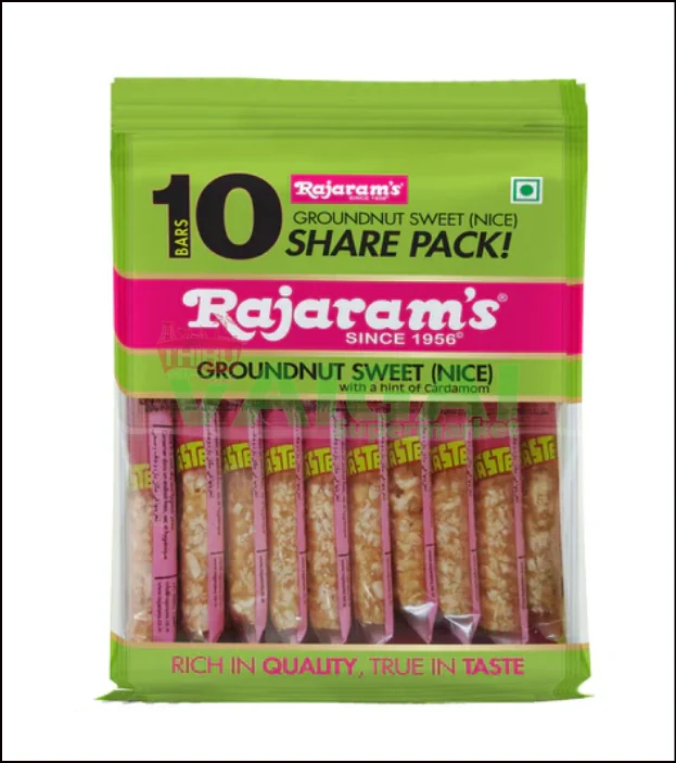 PEANUT CHIKKI BARS NICE RAJARAMS 25GM